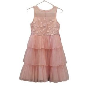 Jona Michelle pink formal flower dress. Size 4T
